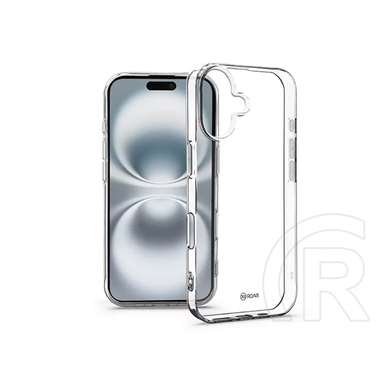 Roar All Day Full 360 szilikon tok (Apple iPhone 16+, átlátszó)