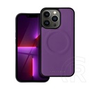 Roar Apple iPhone 13 Pro mag morning szilikon telefonvédő (eco bőr hatású, mikrofiber plüss belső, magsafe) lila