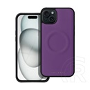 Roar Apple iPhone 15 Plus mag morning szilikon telefonvédő (eco bőr hatású, mikrofiber plüss belső, magsafe) lila
