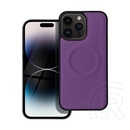 Roar Apple iPhone 15 Pro mag morning szilikon telefonvédő (eco bőr hatású, mikrofiber plüss belső, magsafe) lila