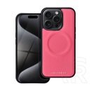 Roar Apple iPhone 15 Pro mag morning szilikon telefonvédő (eco bőr hatású, mikrofiber plüss belső, magsafe) rózsaszín