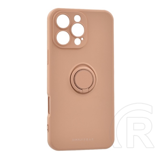 Roar Apple iPhone 16 Pro Max Roar amber szilikon telefonvédő (tartógyűrű, mágneses, kameravédő) rózsaszín