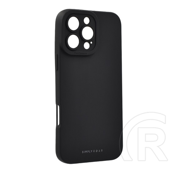 Roar Apple iPhone 16 Pro Max Roar luna szilikon telefonvédő (ultravékony, matt, kameravédő, wireless) fekete