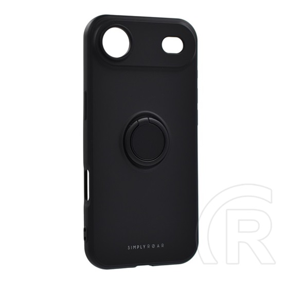 Roar Apple iPhone Air amber szilikon telefonvédő (tartógyűrű, mágneses, kameravédő) fekete