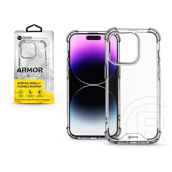 Roar Armor Gel szilikon tok (Apple iPhone 14 Pro, átlátszó)