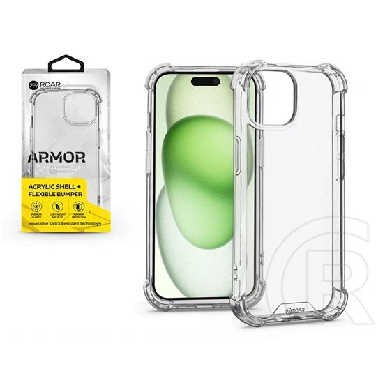Roar Armor Gel szilikon tok (Apple iPhone 15, Plus átlátszó)