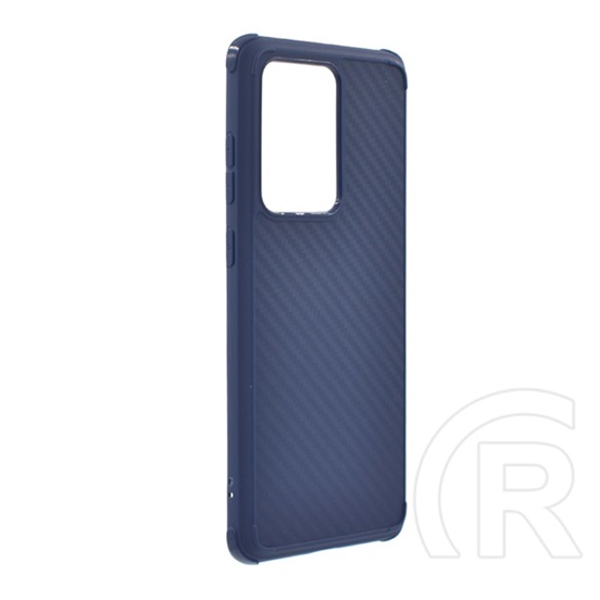 Roar CARBON ARMOR Samsung Galaxy S20 Ultra (SM-G988B) szilikon telefonvédő (közepesen ütésálló, karbon minta) kék
