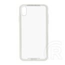 Roar Glass Airframe védő Apple iPhone XS Max 6.5 szilikon keret (BUMPER, közepesen ütésálló, edzett üveg hátlap) fehér