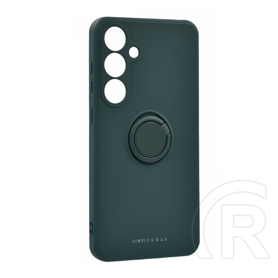 Roar Samsung Galaxy A15 (SM-A155) amber szilikon telefonvédő (tartógyűrű, mágneses, kameravédő) sötétzöld
