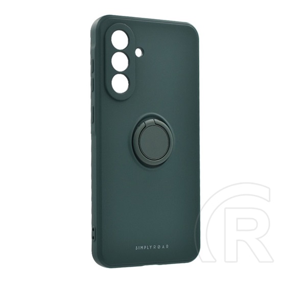 Roar Samsung Galaxy A36 5G (SM-A366) amber szilikon telefonvédő (tartógyűrű, mágneses, kameravédő) sötétzöld
