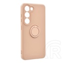 Roar Samsung Galaxy S23 (SM-S911) amber védő (telefontartó gyűrű, beépített fémlemez, kamera védelem) rózsaszín
