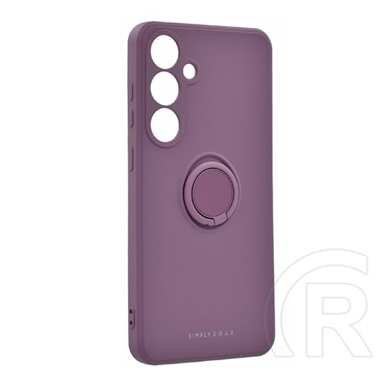 Roar Samsung Galaxy S25 Plus (SM-S936) amber szilikon telefonvédő (tartógyűrű, mágneses, kameravédő) lila
