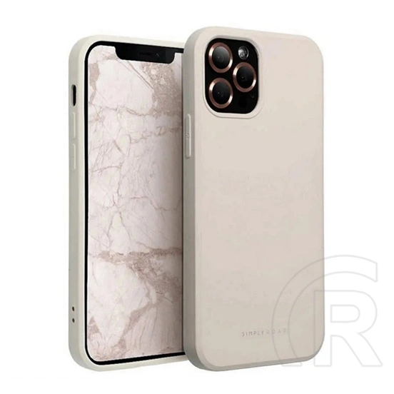 Roar Space szilikon telefonvédő (matt, prémium, bézs)