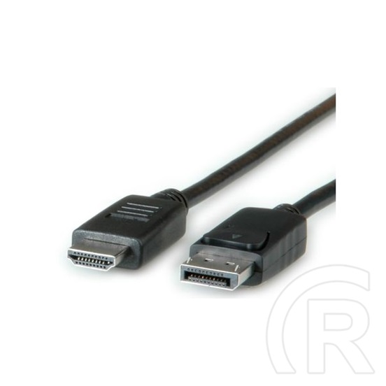 Roline DisplayPort - HDMI kábel (DisplayPort apa / HDMI apa, 2 m, fekete)
