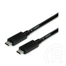 Roline USB 3.2 Gen 2 adat- és töltőkábel (C dugó / C dugó, 10 Gbit/s, 2 m, PD 100W, fekete)