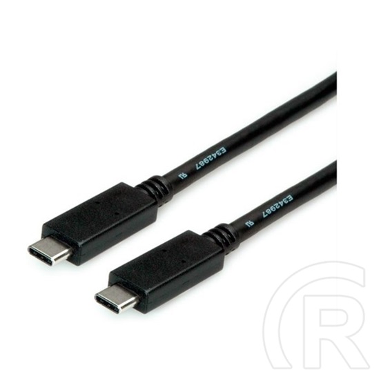 Roline USB 3.2 Gen 2 adat- és töltőkábel (C dugó / C dugó, 10 Gbit/s, 2 m, PD 100W, fekete)