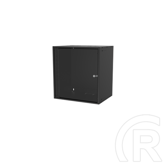 S-Link Rackszekrény - 12U 19" fali (540x400mm, Flatpack, fekete)