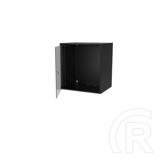 S-Link Rackszekrény - 12U 19" fali (540x400mm, Flatpack, fekete)
