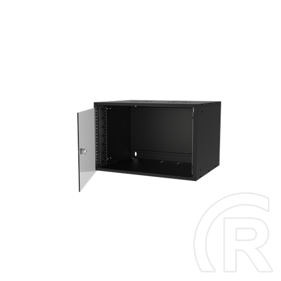 S-Link Rackszekrény - 7U 19" fali (400x530x400mm, Flatpack, fekete)