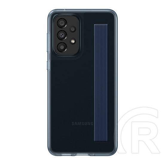 SAMSUNG Samsung Galaxy A33 (SM-A336) szilikon telefonvédő (matt, S Pen tartó + kézpánt) fekete