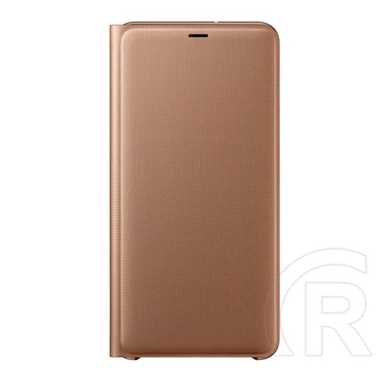 SAMSUNG Samsung Galaxy A7 (2018) SM-A750F tok álló (aktív Flip, oldalra nyíló, bankkártya tartó, textil minta) arany