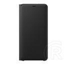 SAMSUNG Samsung Galaxy A7 (2018) SM-A750F tok álló (aktív Flip, oldalra nyíló, bankkártya tartó, textil minta) fekete