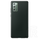 SAMSUNG Samsung Galaxy Note 20 (SM-N981F) műanyag telefonvédő (valódi bőr hátlap) zöld