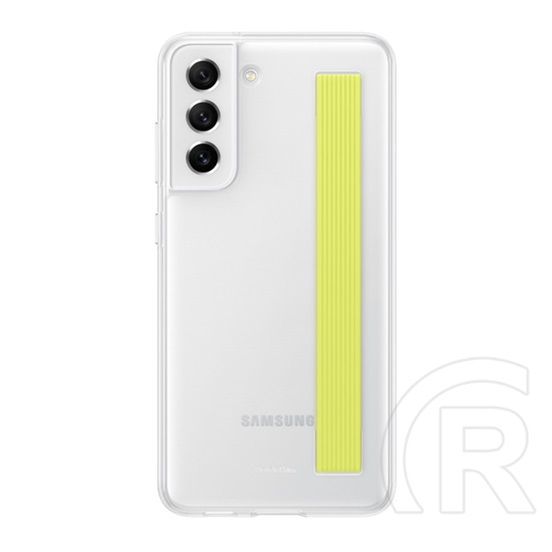 SAMSUNG Samsung Galaxy S21 FE (SM-G990) szilikon telefonvédő (matt, S Pen tartó + kézpánt) fehér