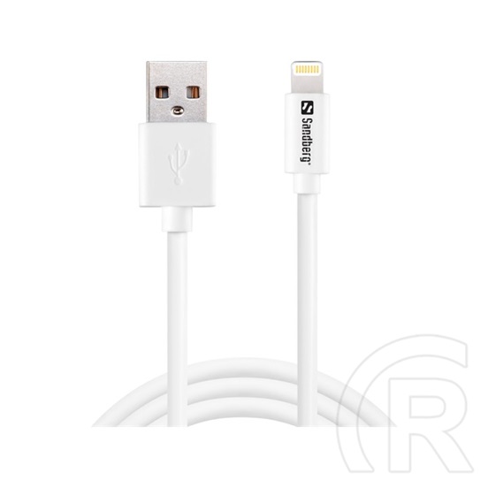 SANDBERG USB-Lightning töltőkábel (USB dugó / Lightning, 1 m, MFi, fehér)