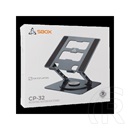 SBOX CP-32 asztali notebook állvány (10"-17", 360° forgatható, 5 kg, alumínium, szilikon, szürke)