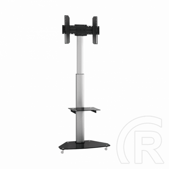SBOX FS-500 gurulós konferencia állvány (37"-70", VESA 200x200-600x400, max 40 kg, ezüst/fekete)