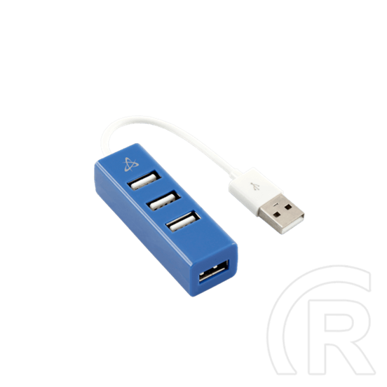 SBOX H-204 USB hub (4xUSB-A, USB 2.0, 480 Mbps, kábel 0,1 m, kék)