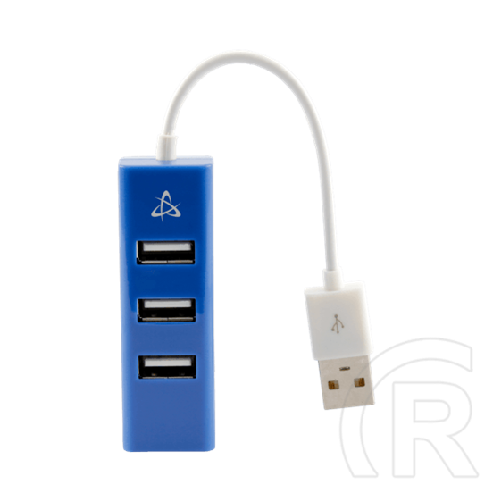 SBOX H-204 USB hub (4xUSB-A, USB 2.0, 480 Mbps, kábel 0,1 m, kék)