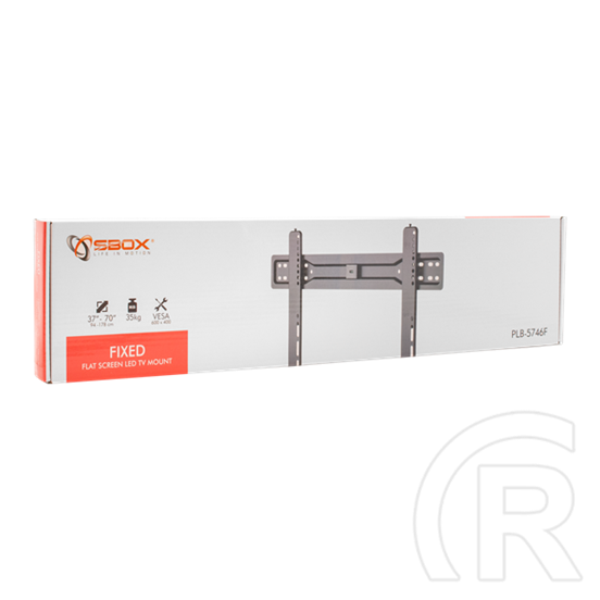 SBOX PLB-5746F fix falitartó (37-70", 35 kg, VESA 600x400 mm, fekete)