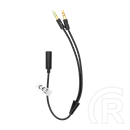 SBOX adapter 3,5 mm (3,5 mm aljzat / 2 x 3,5 mm dugó, 0,2 m, fekete)