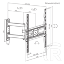 SBOX fali konzol PLB-3644-2 (32"-55", max. 35 kg, VESA 400x400, dönthető, fekete)