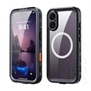 SHELLBOX iPhone 17 dot műanyag telefonvédő (360°-os védelem, erős ütésállóság, műanyag előlap, ip68, magsafe) fekete