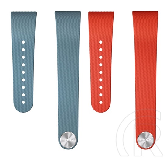 SONY pótszíj 2db (egyedi méret, szilikon, állítható) piros / kék sony smartband swr30