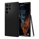 SPIGEN Samsung Galaxy S22 Ultra 5G (SM-S908) liquid air védő (közepesen ütésálló, légpárnás sarok, rombusz minta) fekete