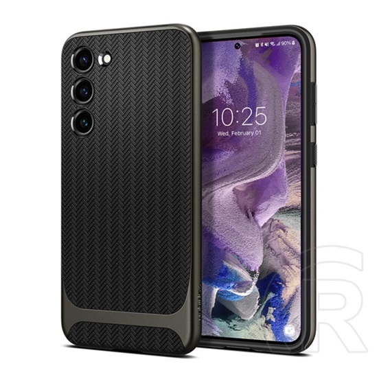 SPIGEN Samsung Galaxy S23 (SM-S911) neo hybrid védő (, műanyag keret, légpárnás sarok, rács minta) fekete