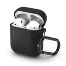 SPIGEN szilikon tok (matt, töltő csatlakozás) fekete apple airpods / airpods 2