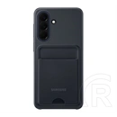 Samsung A57 5G szilikon telefonvédő (kártyazseb) fekete