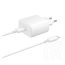 Samsung hálózati töltő (USB-C aljzat, 45W, EP-DN975BWE 1m USB-C kábellel, fehér)