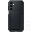 Samsung Galaxy A16 4G (SM-A165) szilikon telefonvédő (kártyazseb) fekete