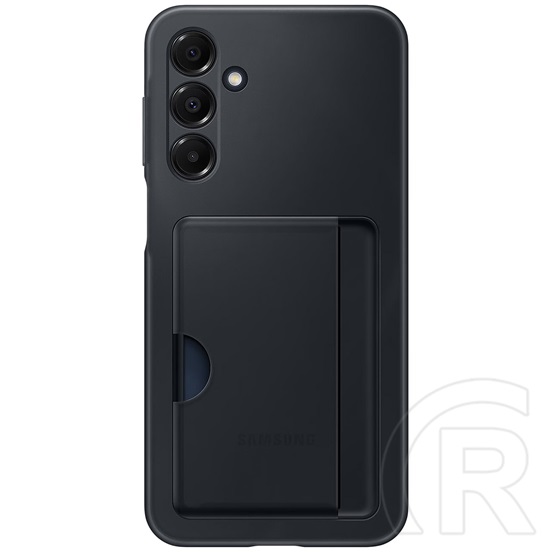 Samsung Galaxy A16 4G (SM-A165) szilikon telefonvédő (kártyazseb) fekete