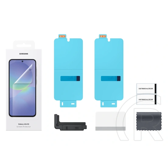 Samsung Galaxy A36 5G (SM-A366) képernyővédő fólia 2db (törlőkendő + segédkeret) átlátszó