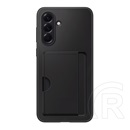 Samsung Galaxy A56 5G (SM-A566) szilikon telefonvédő (kártyazseb) fekete