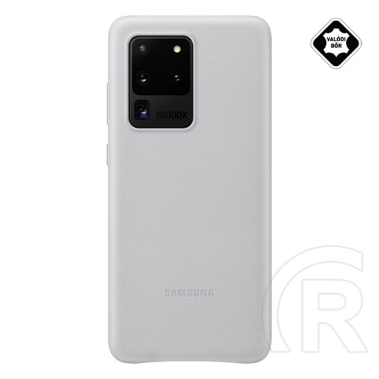 Samsung Galaxy S20 Ultra bőr tok (világos szürke)