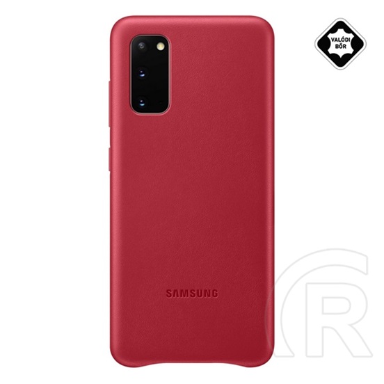 Samsung Galaxy S20 bőr tok (piros)