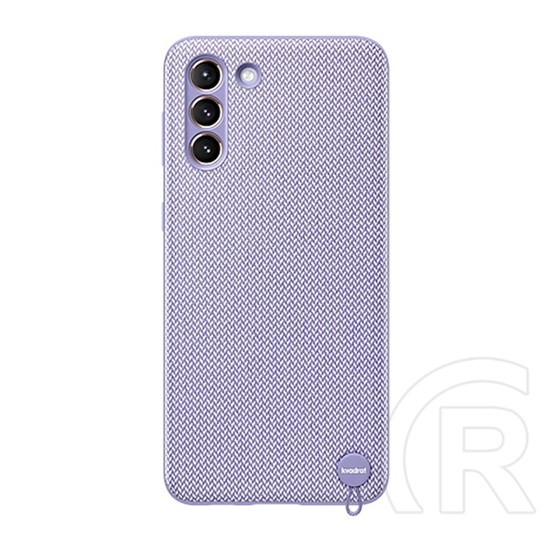 Samsung Galaxy S21 Plus (SM-G996) 5G műanyag telefonvédő (kvadrát textil bevonat) lila